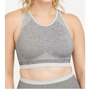 Spanx 50284R Women's Sz Small Spacedye Cloudy Gray Seamless Sculpt Sports Bra